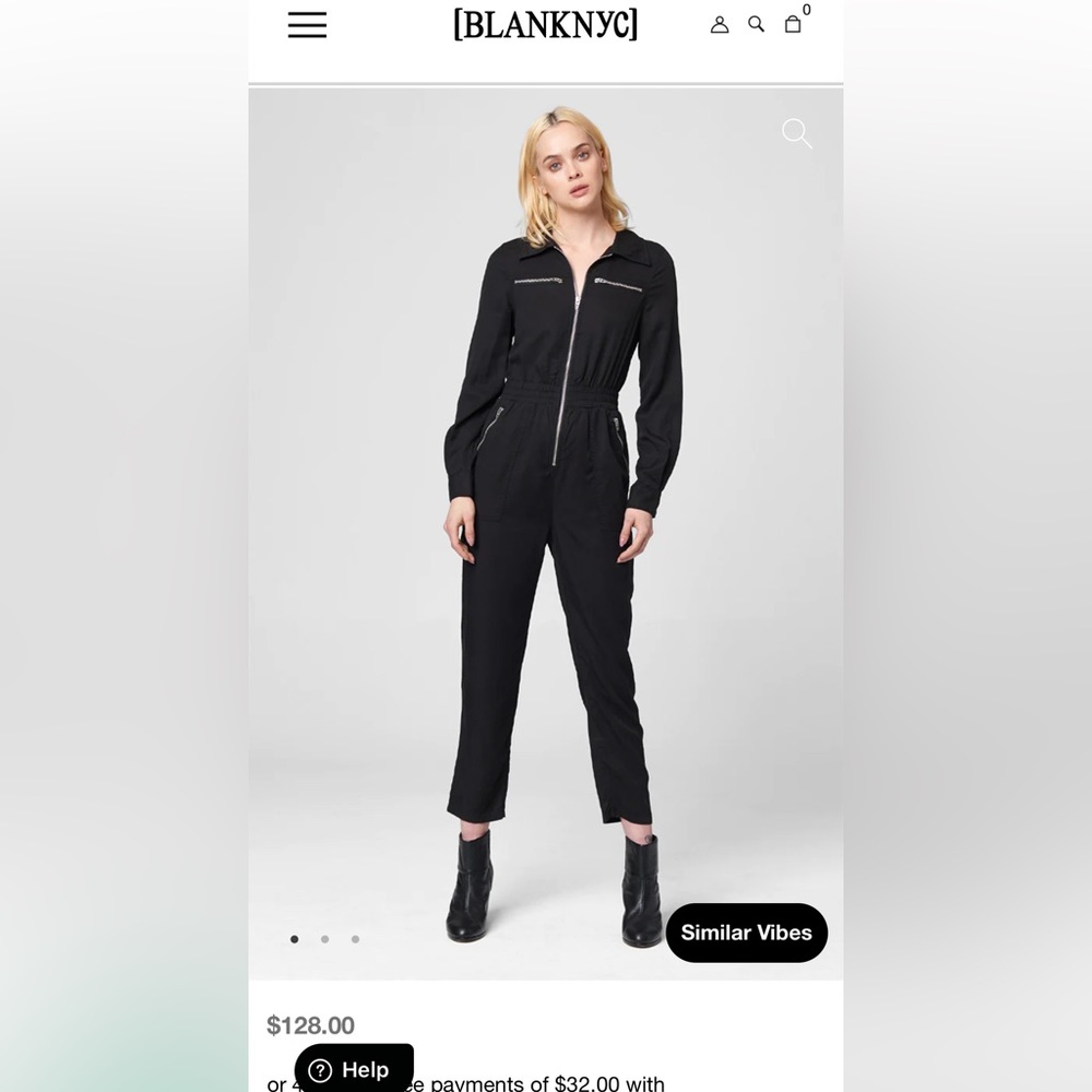 BLANKNYC Zip Up Longsleeve Jumpsuit